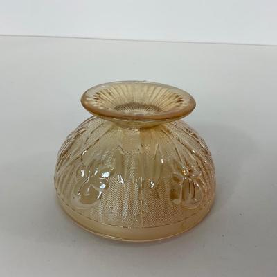 -275- GLASSWARE | Peach Iris & Herringbone Jeanette Glass Co.