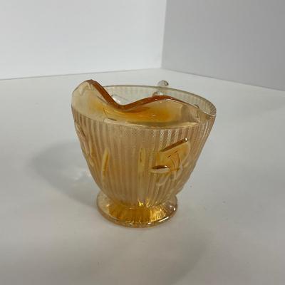 -275- GLASSWARE | Peach Iris & Herringbone Jeanette Glass Co.