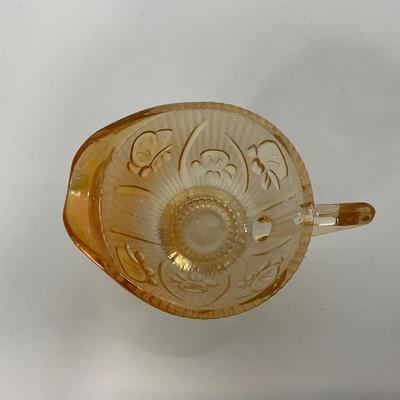 -275- GLASSWARE | Peach Iris & Herringbone Jeanette Glass Co.