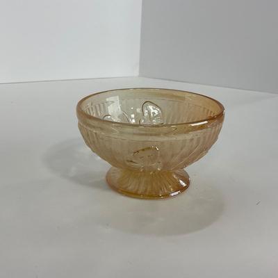 -275- GLASSWARE | Peach Iris & Herringbone Jeanette Glass Co.