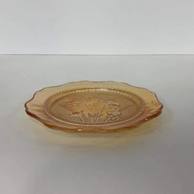 -275- GLASSWARE | Peach Iris & Herringbone Jeanette Glass Co.