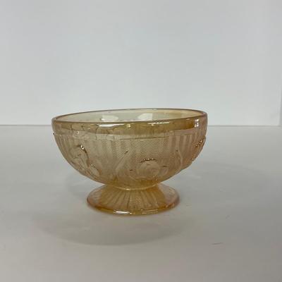-275- GLASSWARE | Peach Iris & Herringbone Jeanette Glass Co.