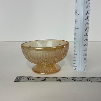-275- GLASSWARE | Peach Iris & Herringbone Jeanette Glass Co.
