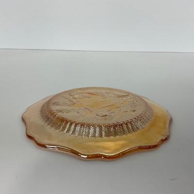 -275- GLASSWARE | Peach Iris & Herringbone Jeanette Glass Co.