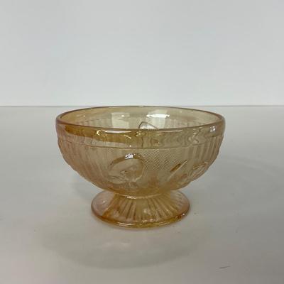 -275- GLASSWARE | Peach Iris & Herringbone Jeanette Glass Co.