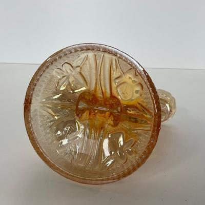 -275- GLASSWARE | Peach Iris & Herringbone Jeanette Glass Co.