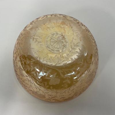 -277- GLASSWARE | Floragold Louisa Jeanette Glass Co. | Large Bowl