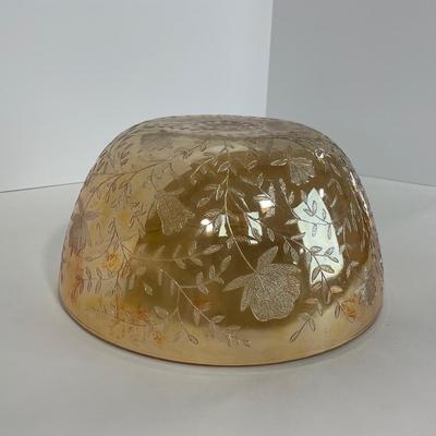 -277- GLASSWARE | Floragold Louisa Jeanette Glass Co. | Large Bowl