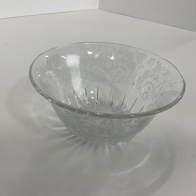 -278- GLASSWARE | Misc. Etched Rose Dishes