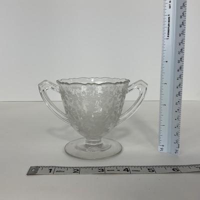 -278- GLASSWARE | Misc. Etched Rose Dishes