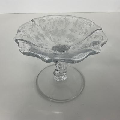 -278- GLASSWARE | Misc. Etched Rose Dishes