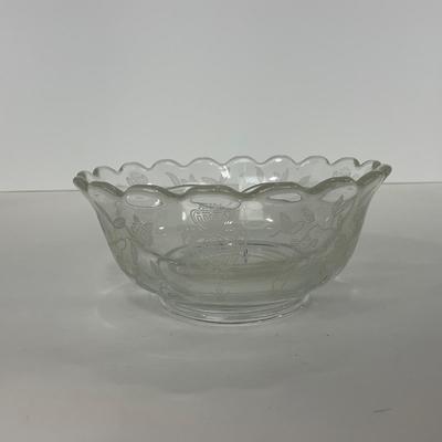 -278- GLASSWARE | Misc. Etched Rose Dishes