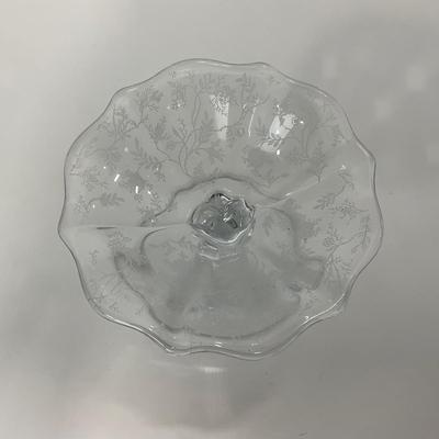 -278- GLASSWARE | Misc. Etched Rose Dishes