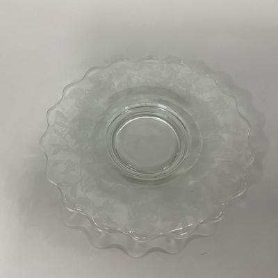 -278- GLASSWARE | Misc. Etched Rose Dishes