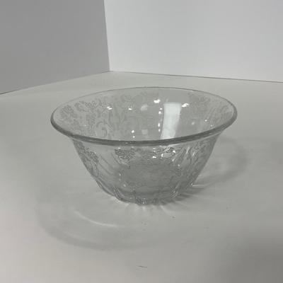 -278- GLASSWARE | Misc. Etched Rose Dishes