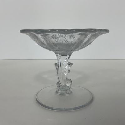 -278- GLASSWARE | Misc. Etched Rose Dishes