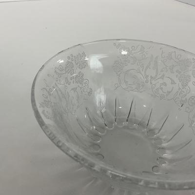 -278- GLASSWARE | Misc. Etched Rose Dishes