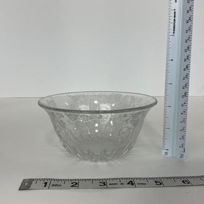 -278- GLASSWARE | Misc. Etched Rose Dishes