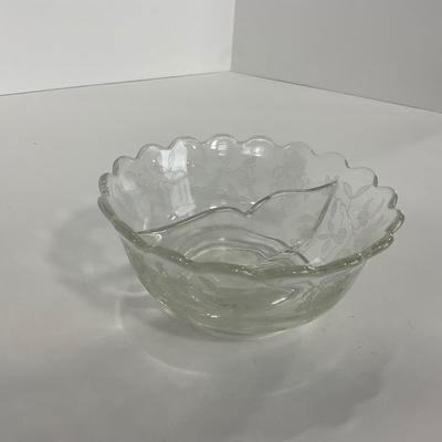 -278- GLASSWARE | Misc. Etched Rose Dishes
