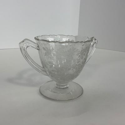 -278- GLASSWARE | Misc. Etched Rose Dishes