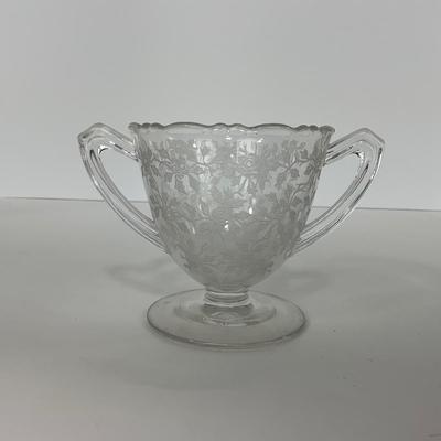 -278- GLASSWARE | Misc. Etched Rose Dishes