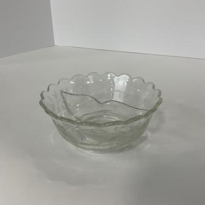 -278- GLASSWARE | Misc. Etched Rose Dishes