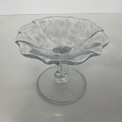 -278- GLASSWARE | Misc. Etched Rose Dishes