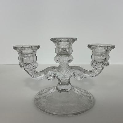 -278- GLASSWARE | Misc. Etched Rose Dishes