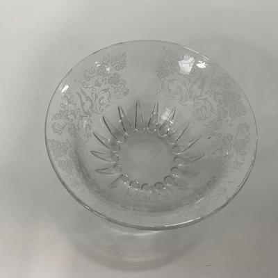-278- GLASSWARE | Misc. Etched Rose Dishes