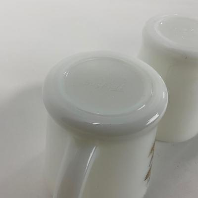 -279- GLASSWARE | Game Birds Fire King Anchor Hocking Glass Co. | Mugs & Ashtray