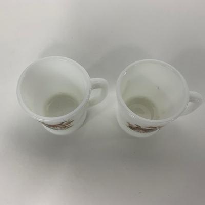 -279- GLASSWARE | Game Birds Fire King Anchor Hocking Glass Co. | Mugs & Ashtray