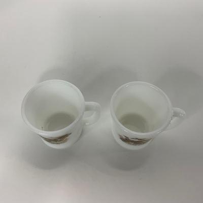 -279- GLASSWARE | Game Birds Fire King Anchor Hocking Glass Co. | Mugs & Ashtray
