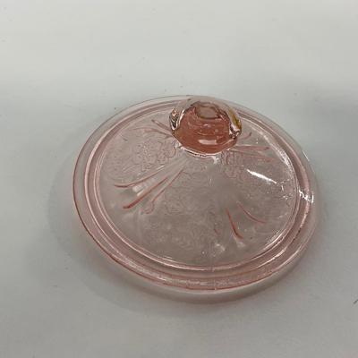 -280- GLASSWARE | Cherry Blossom Jeanette Glass Co. | Sherbets & Covered Sugar