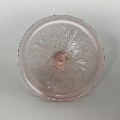 -280- GLASSWARE | Cherry Blossom Jeanette Glass Co. | Sherbets & Covered Sugar