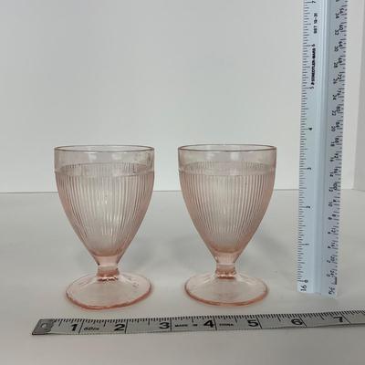 -281- GLASSWARE | Homespun Fine Rib Jeanette Glass Co. | Glasses