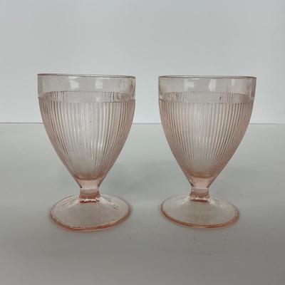 -281- GLASSWARE | Homespun Fine Rib Jeanette Glass Co. | Glasses