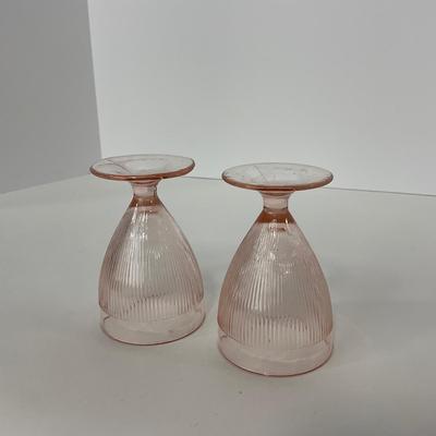 -281- GLASSWARE | Homespun Fine Rib Jeanette Glass Co. | Glasses