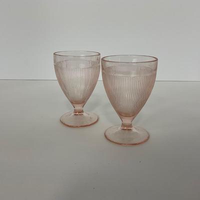 -281- GLASSWARE | Homespun Fine Rib Jeanette Glass Co. | Glasses