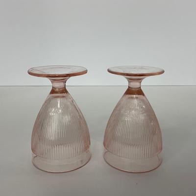 -281- GLASSWARE | Homespun Fine Rib Jeanette Glass Co. | Glasses