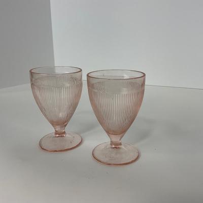 -281- GLASSWARE | Homespun Fine Rib Jeanette Glass Co. | Glasses