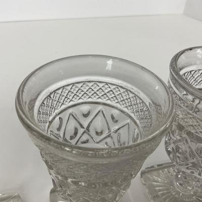 -282- GLASSWARE | Cape Cod Imperial Glass Co. | Cordial And Salt & Pepper Shakers
