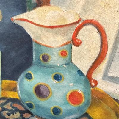LOT 1 - Painting with Polkadot Pitcher 1935