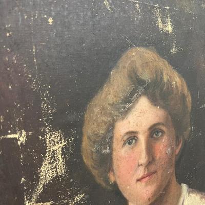 LOT 4 - Antique Painting - Portrait of a Woman