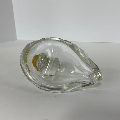 -283- GLASSWARE | Vintage Depression Glass Duck | Painted Trinket Box