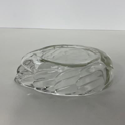 -283- GLASSWARE | Vintage Depression Glass Duck | Painted Trinket Box