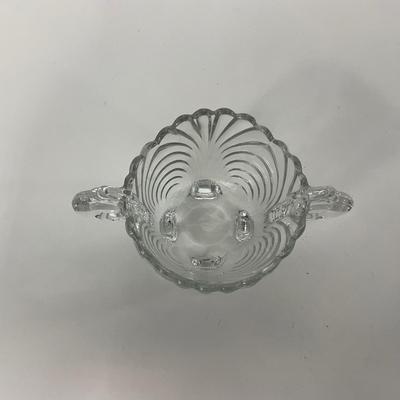 -284- GLASSWARE | Caprice Cambridge Glass Co. | Creamer, Sugar, & Tray