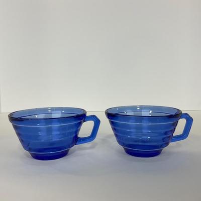 -286- GLASSWARE | Moderntone Hazel Atlas Glass Co. | Cups & Saucers