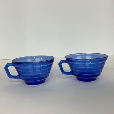 -287- GLASSWARE | Moderntone Hazel Atlas Glass Co. | Cups & Saucers