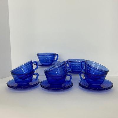 -287- GLASSWARE | Moderntone Hazel Atlas Glass Co. | Cups & Saucers