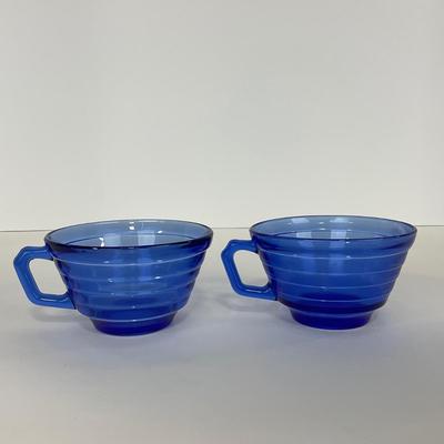 -287- GLASSWARE | Moderntone Hazel Atlas Glass Co. | Cups & Saucers